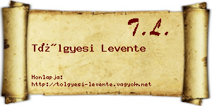 Tölgyesi Levente névjegykártya